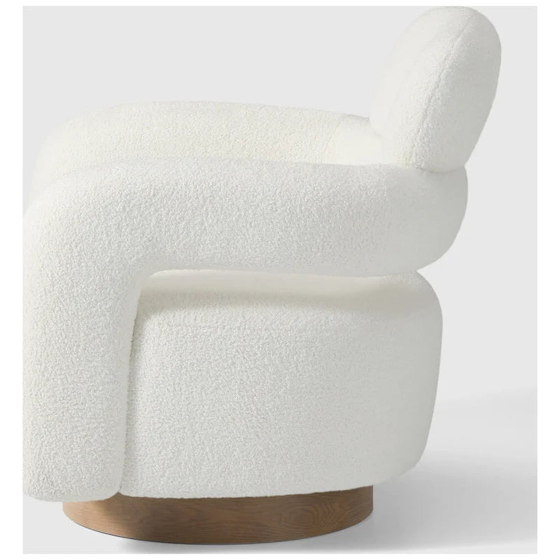 Swivel Chair With Round Storage Ottoman 2-Piece Set