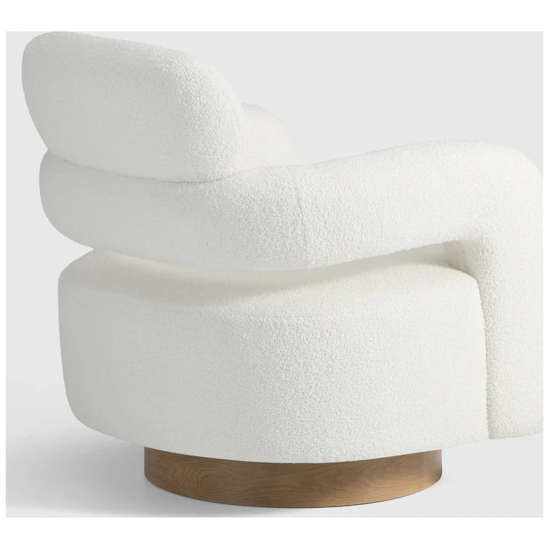Swivel Chair With Round Storage Ottoman 2-Piece Set