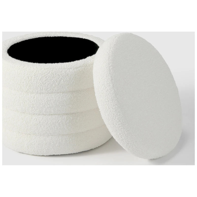 Swivel Chair With Round Storage Ottoman 2-Piece Set