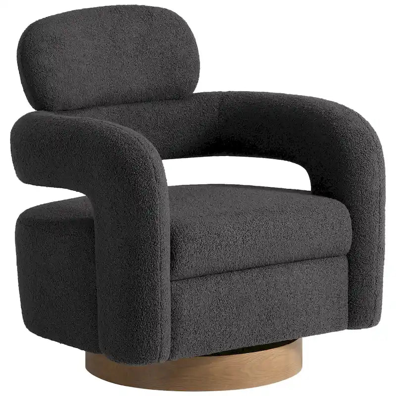 Swivel Chair With Round Storage Ottoman 2-Piece Set