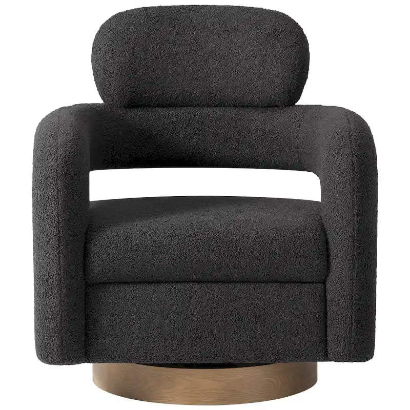 Swivel Chair With Round Storage Ottoman 2-Piece Set