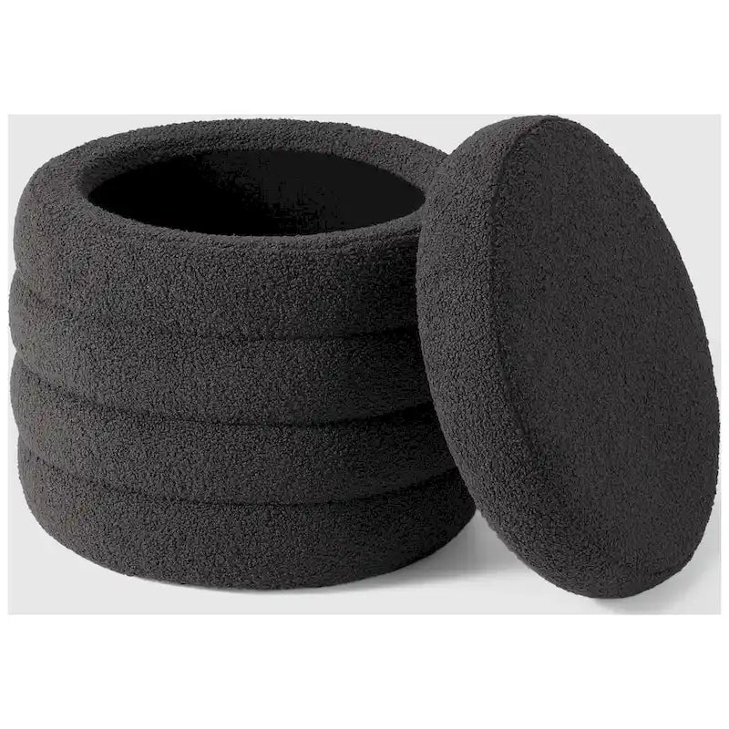 Swivel Chair With Round Storage Ottoman 2-Piece Set