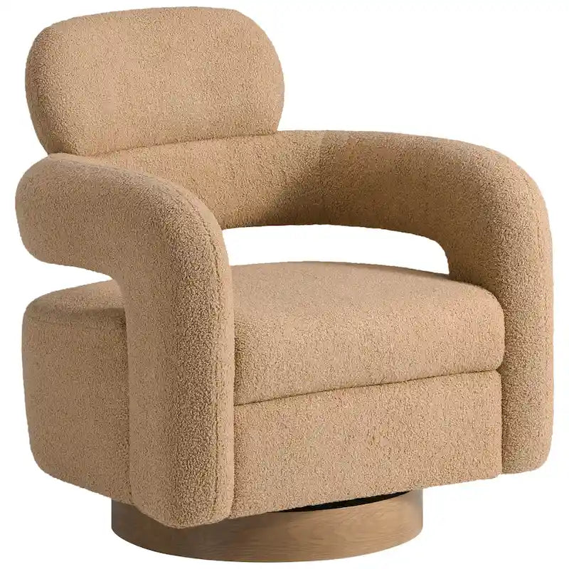 Swivel Chair With Round Storage Ottoman 2-Piece Set