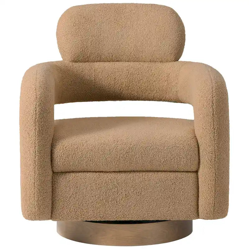 Swivel Chair With Round Storage Ottoman 2-Piece Set