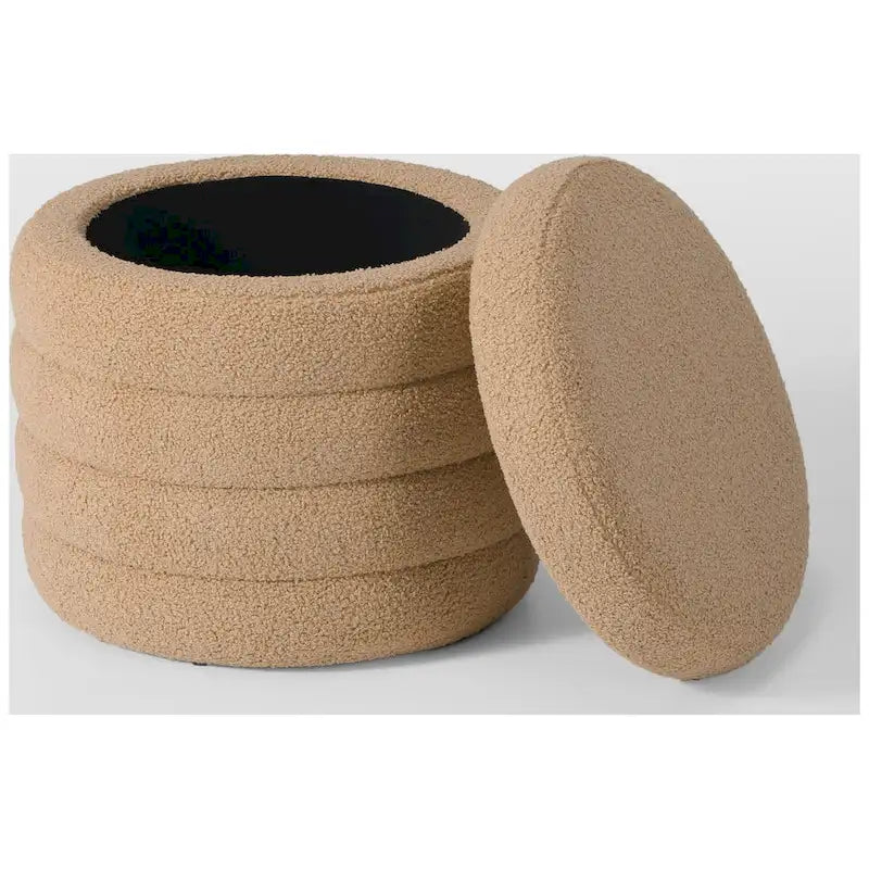 Swivel Chair With Round Storage Ottoman 2-Piece Set