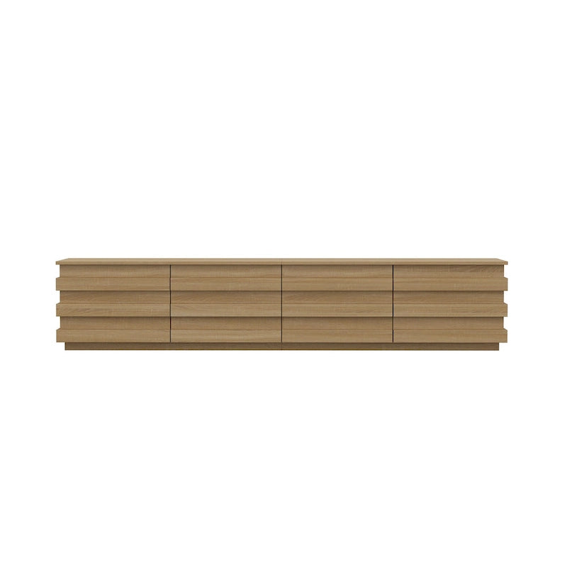 Contemporary Wooden TV Stand Entertainment Center: Minimalist Design Meets Functional Storage