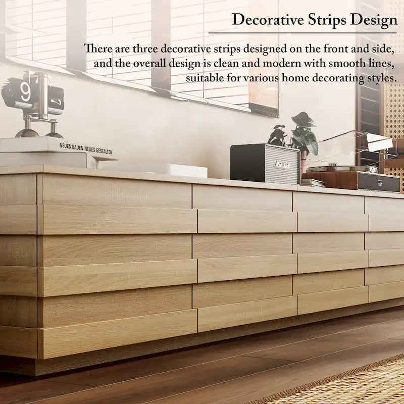 Contemporary Wooden TV Stand Entertainment Center: Minimalist Design Meets Functional Storage