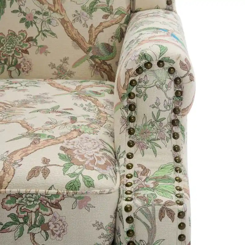 Traditional Nailhead Trim Armchair Accent Chairs Set of 2