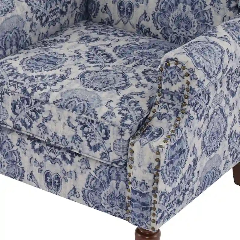 Traditional Nailhead Trim Armchair Accent Chairs Set of 2