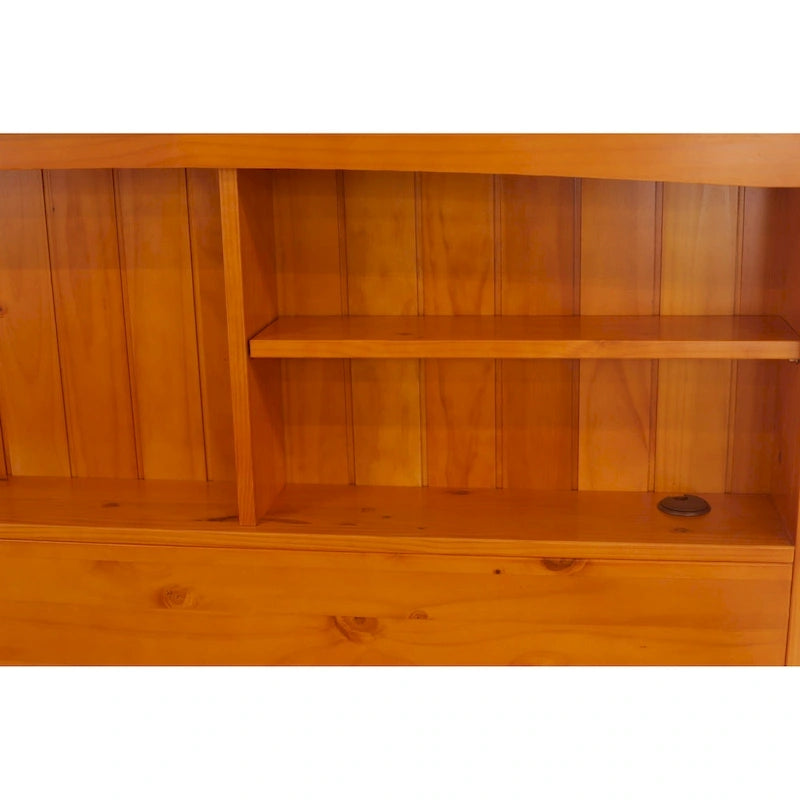 Home and Office Furniture Model, Solid Pine Twin Daybed with Six Drawers in Warm Honey