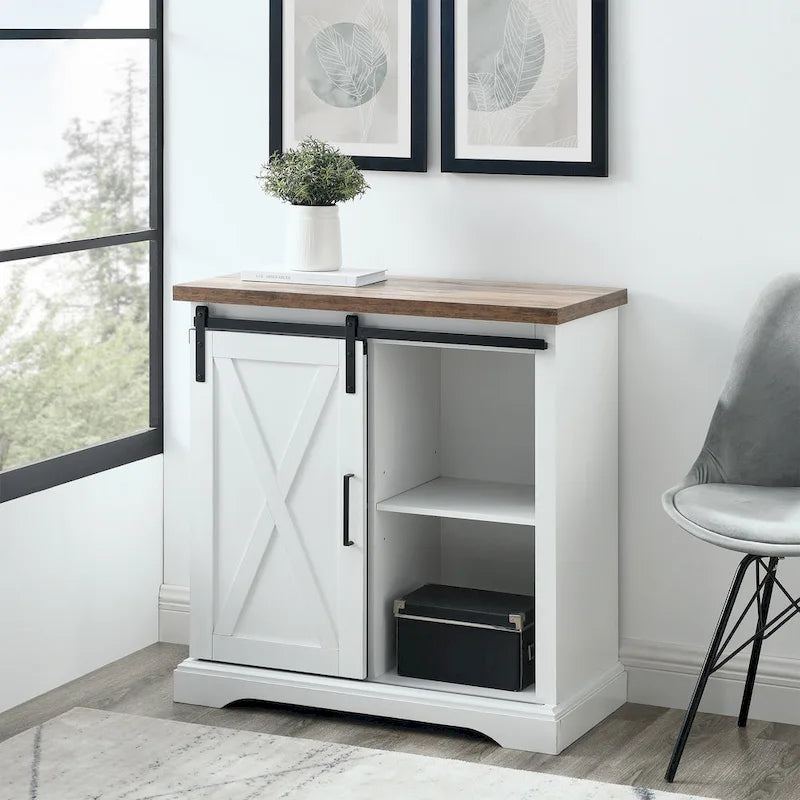 32-inch Sliding Barn Door Cabinet