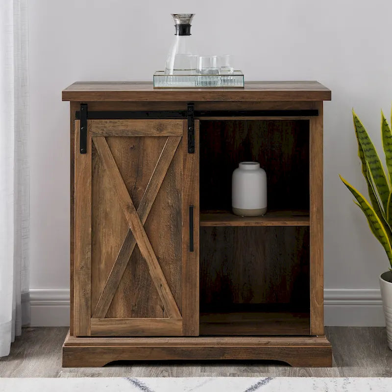 32-inch Sliding Barn Door Cabinet