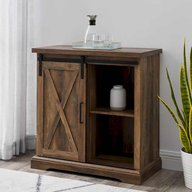 32-inch Sliding Barn Door Cabinet