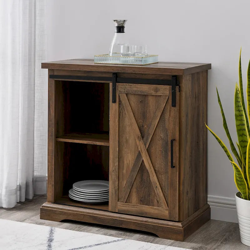 32-inch Sliding Barn Door Cabinet