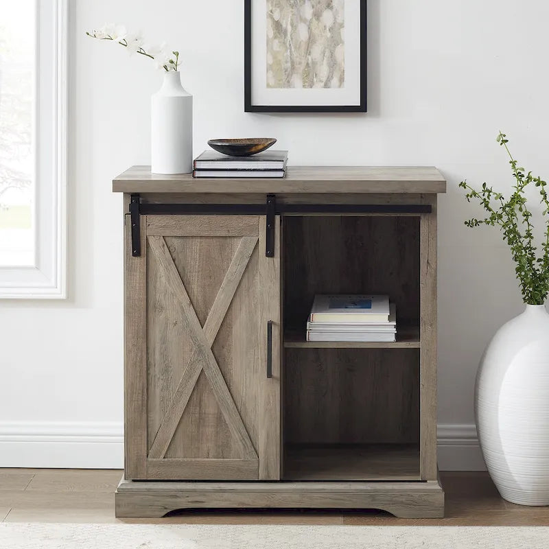 32-inch Sliding Barn Door Cabinet