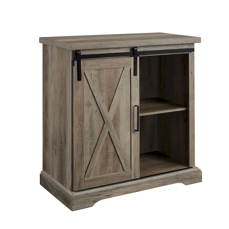 32-inch Sliding Barn Door Cabinet