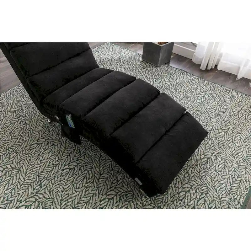 Linen Chaise Lounge Indoor Chair, Modern Long Lounger for Office or Living Room