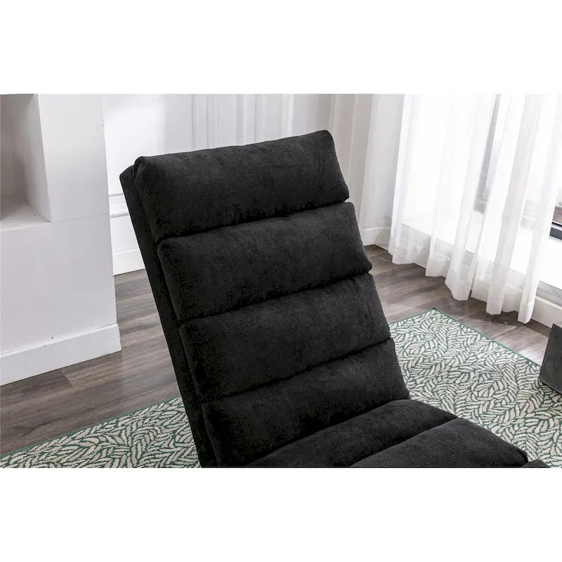 Linen Chaise Lounge Indoor Chair, Modern Long Lounger for Office or Living Room