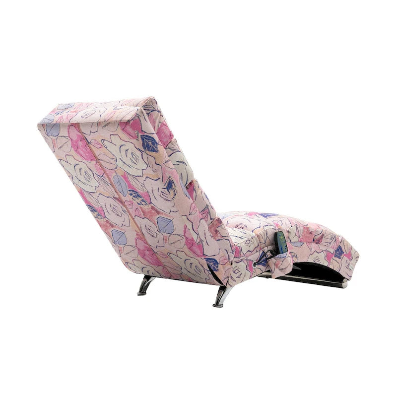 Linen Chaise Lounge Indoor Chair, Modern Long Lounger for Office or Living Room