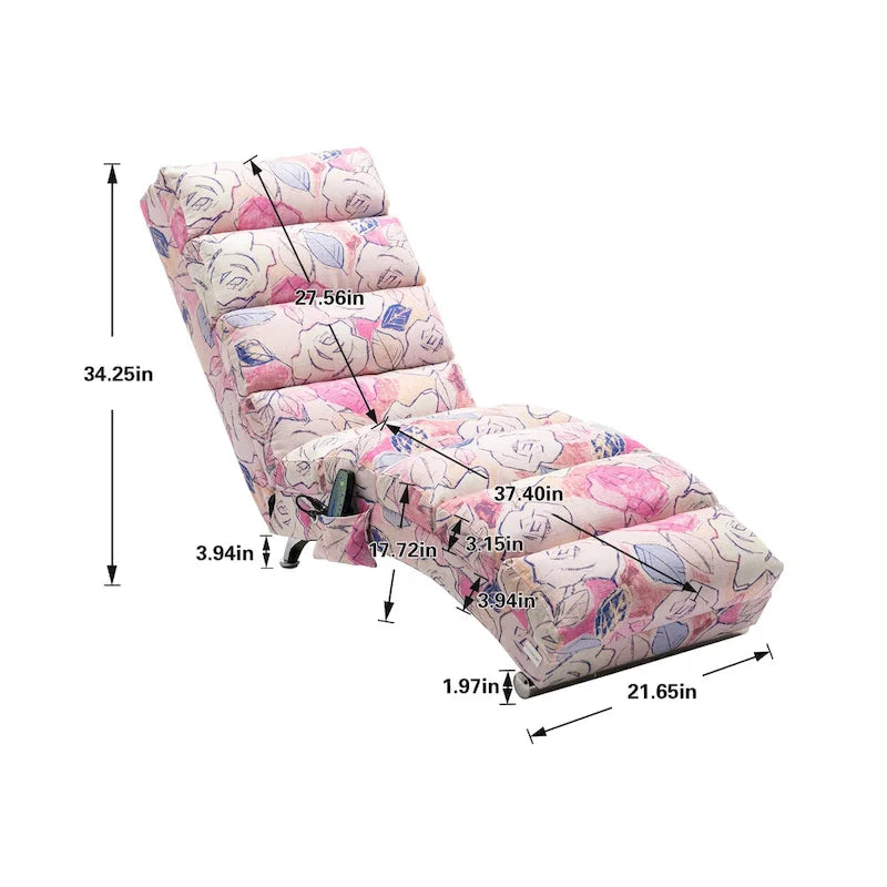 Linen Chaise Lounge Indoor Chair, Modern Long Lounger for Office or Living Room