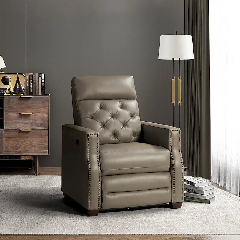 31.50 Wide Genuine Leather Power Recliner with USB Port