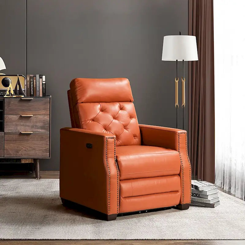 31.50 Wide Genuine Leather Power Recliner with USB Port