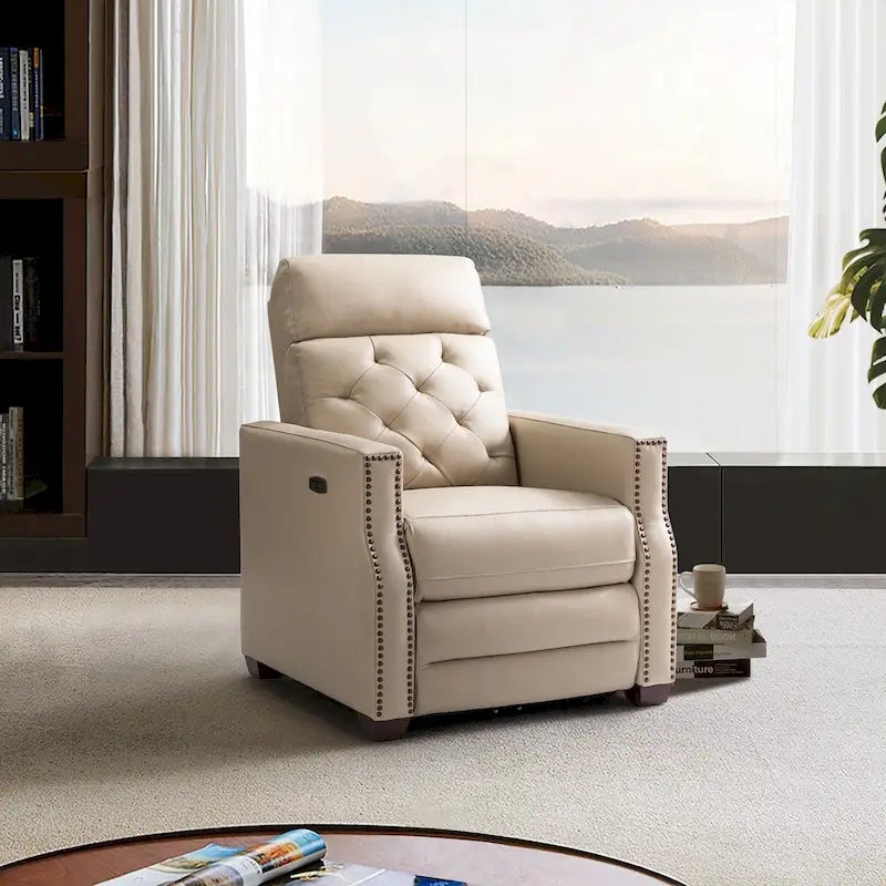 31.50 Wide Genuine Leather Power Recliner with USB Port