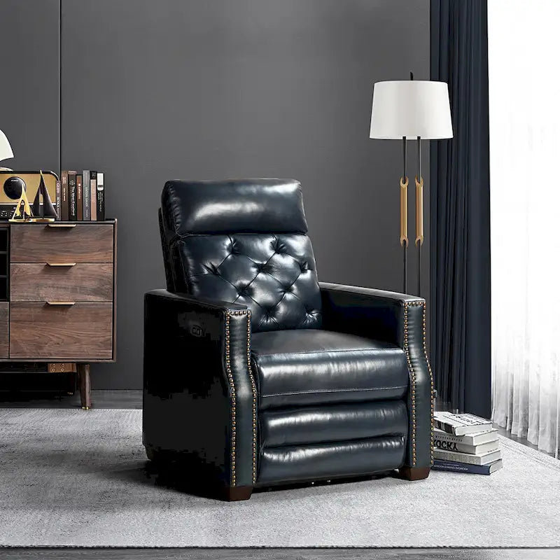 31.50 Wide Genuine Leather Power Recliner with USB Port