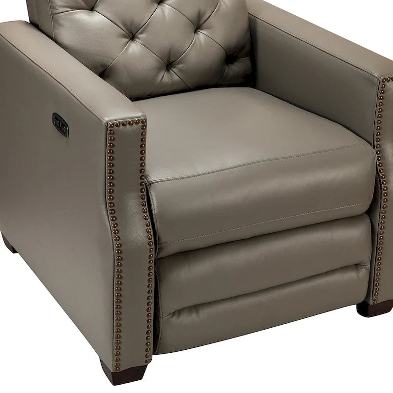 31.50 Wide Genuine Leather Power Recliner with USB Port