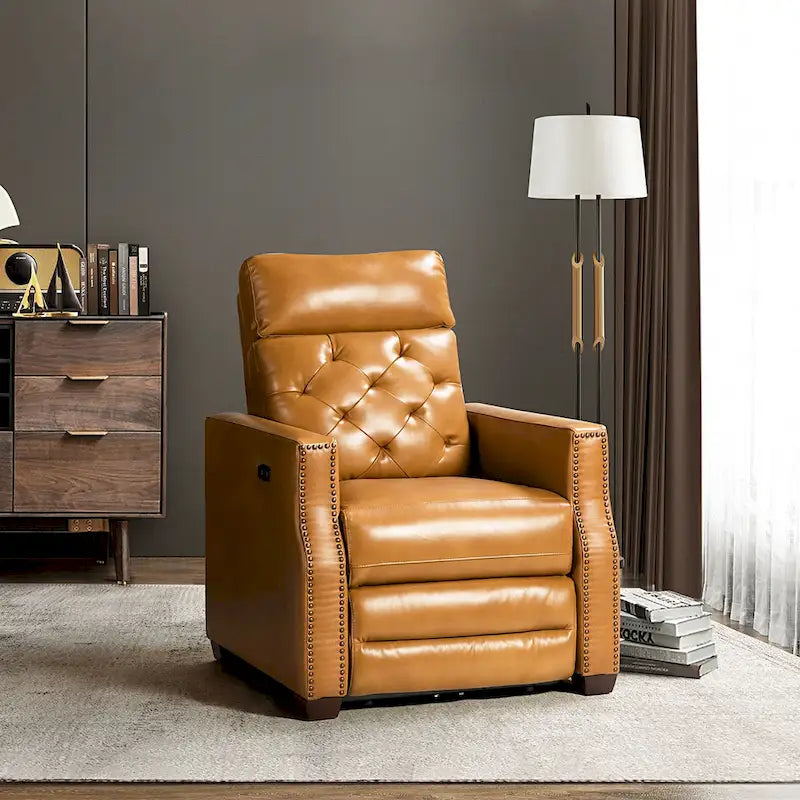 31.50 Wide Genuine Leather Power Recliner with USB Port