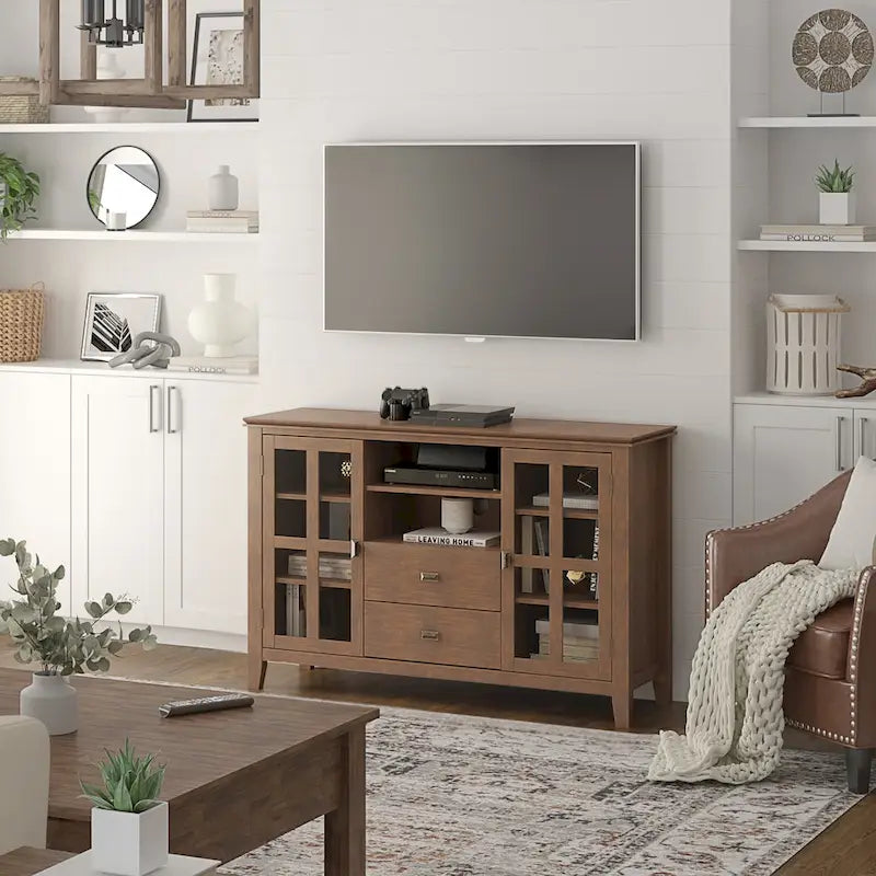 53-inch Solid Wood TV Media Stand - 53 inch wide