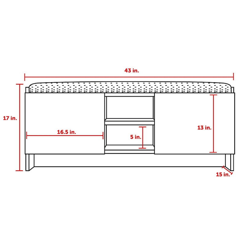 Niche Shoe Storage Cabinet with Shelves and Bench