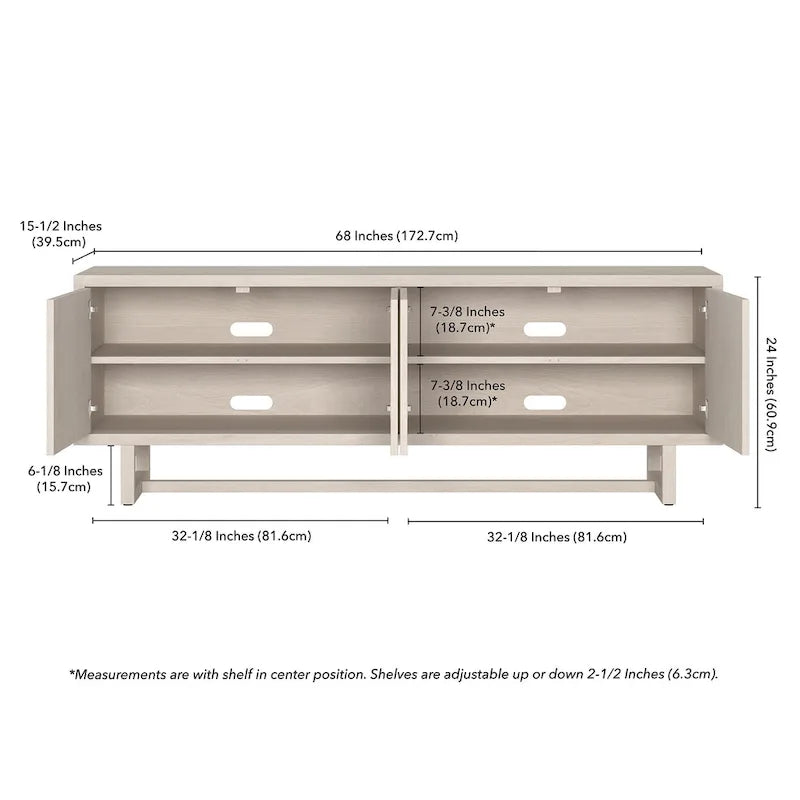 Rectangular TV Stand for TV's up to 75 - 68 Wide