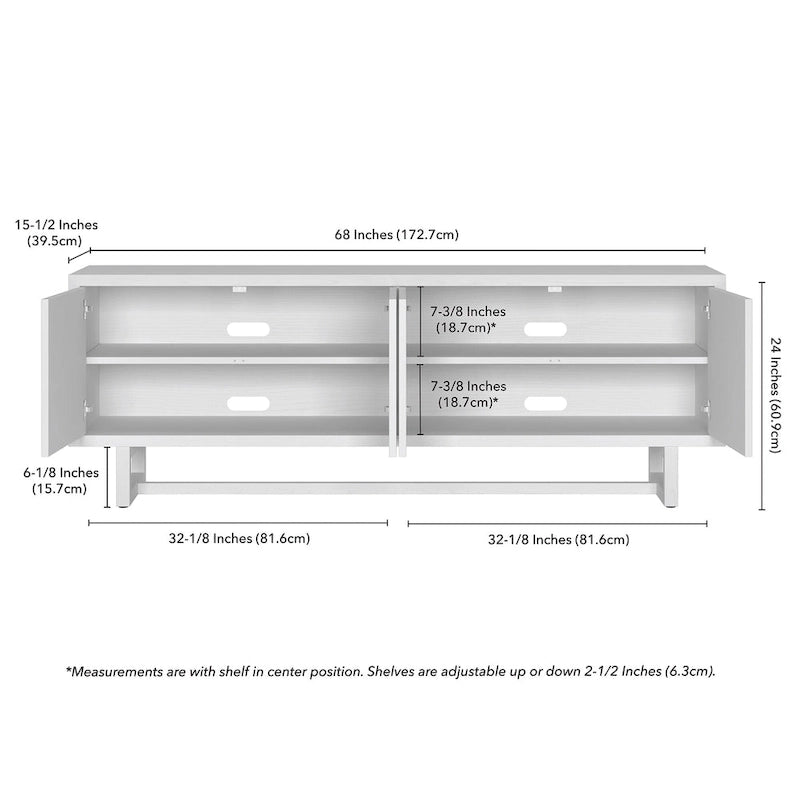 Rectangular TV Stand for TV's up to 75 - 68 Wide