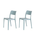 Resin Stackable All Weather Armless Chair, Set of 2