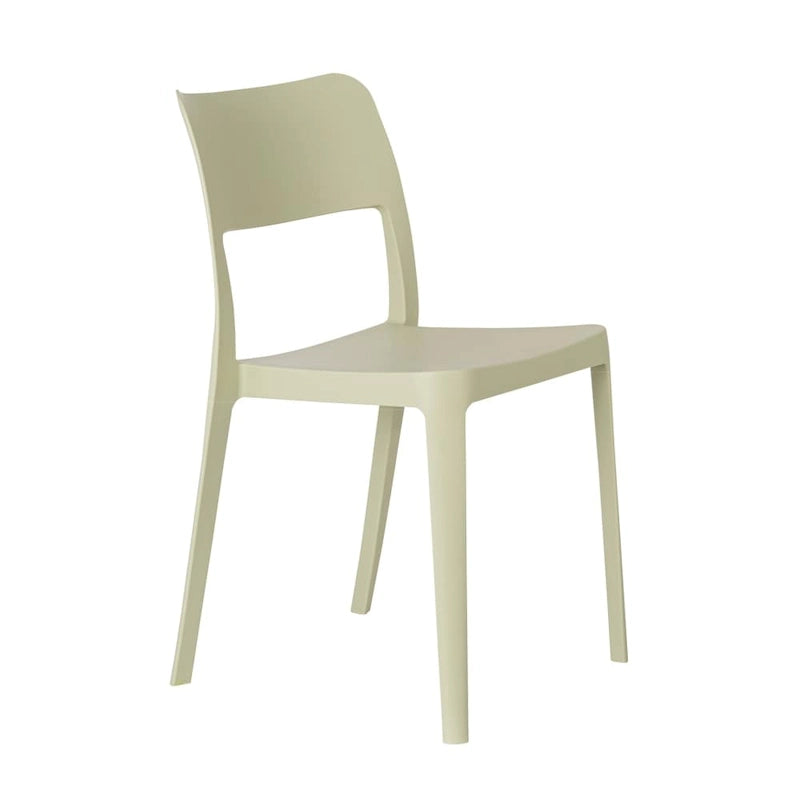 Resin Stackable All Weather Armless Chair, Set of 2