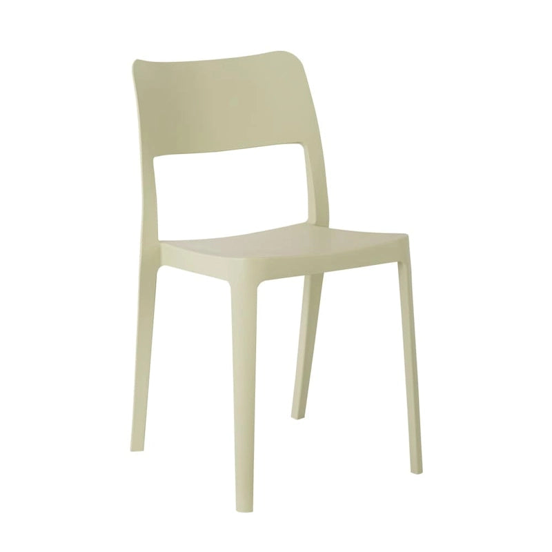 Resin Stackable All Weather Armless Chair, Set of 2