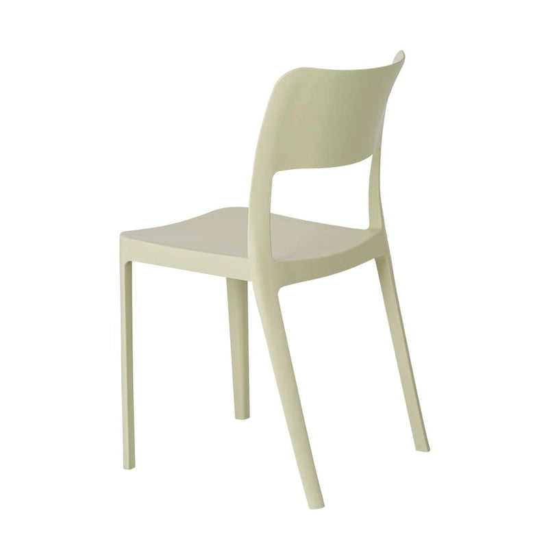 Resin Stackable All Weather Armless Chair, Set of 2