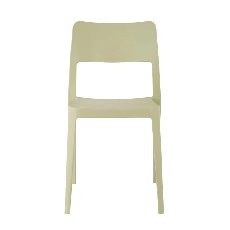 Resin Stackable All Weather Armless Chair, Set of 2