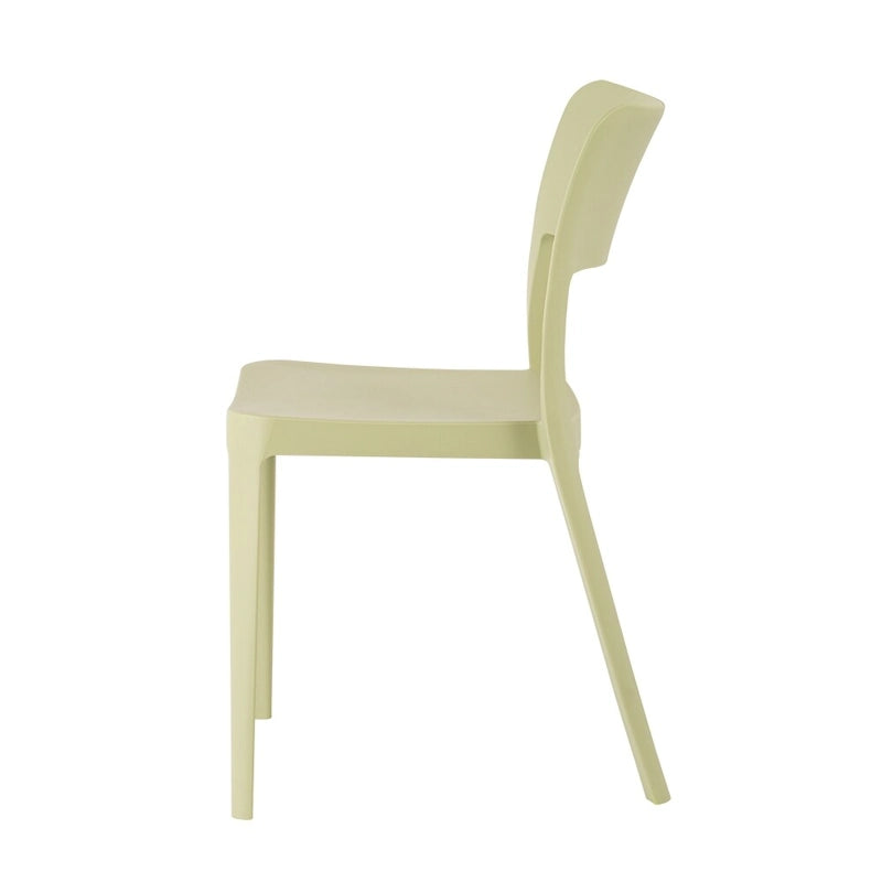 Resin Stackable All Weather Armless Chair, Set of 2