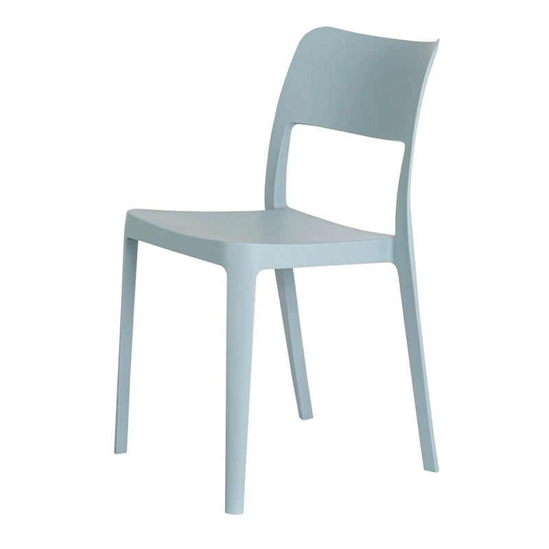 Resin Stackable All Weather Armless Chair, Set of 2