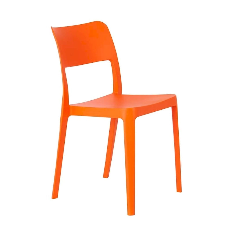 Resin Stackable All Weather Armless Chair, Set of 2