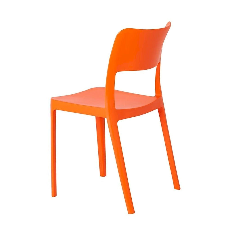 Resin Stackable All Weather Armless Chair, Set of 2