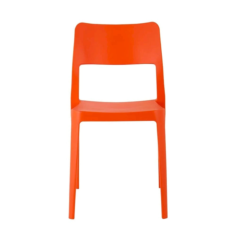 Resin Stackable All Weather Armless Chair, Set of 2