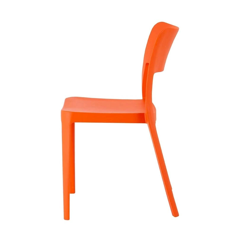 Resin Stackable All Weather Armless Chair, Set of 2