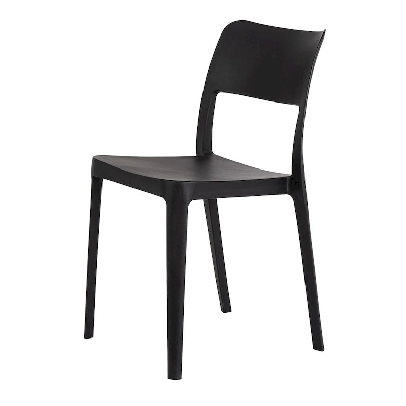 Resin Stackable All Weather Armless Chair, Set of 2