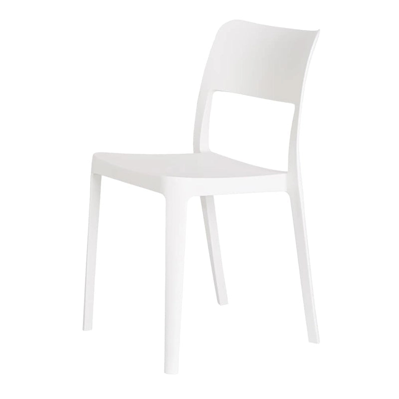 Resin Stackable All Weather Armless Chair, Set of 2