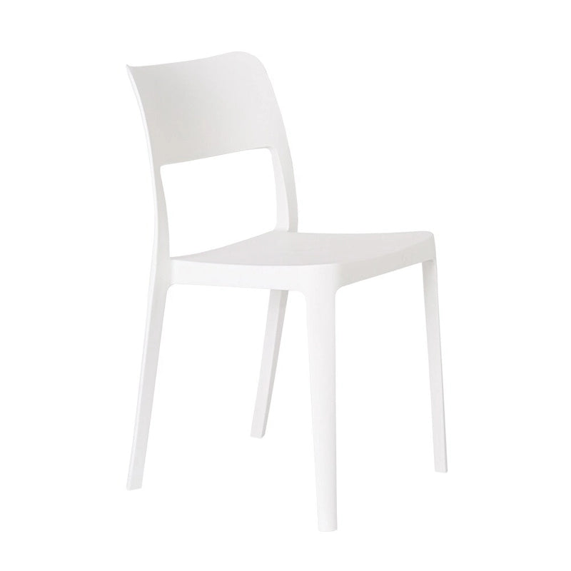 Resin Stackable All Weather Armless Chair, Set of 2