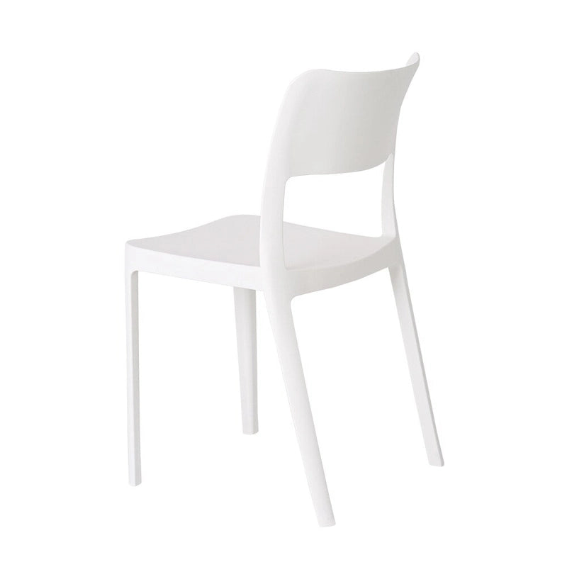 Resin Stackable All Weather Armless Chair, Set of 2