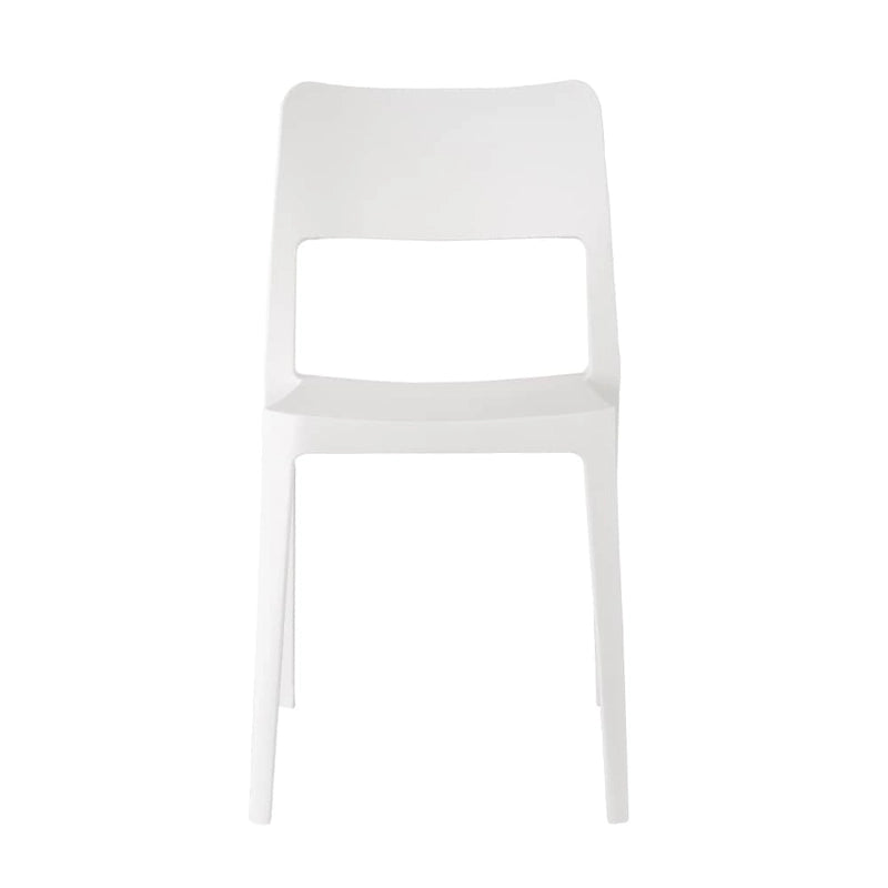 Resin Stackable All Weather Armless Chair, Set of 2